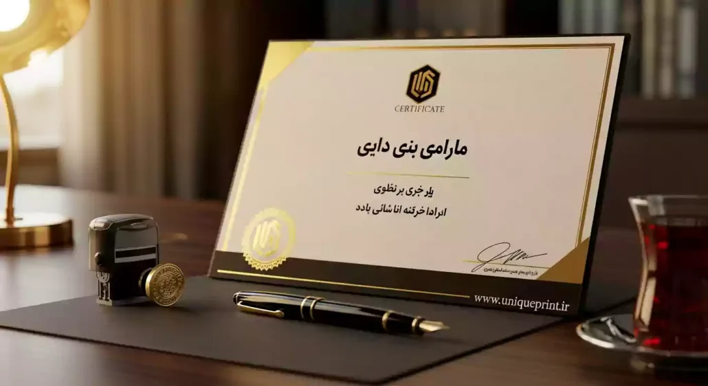 چاپ گواهینامه یا سرتیفیکیت