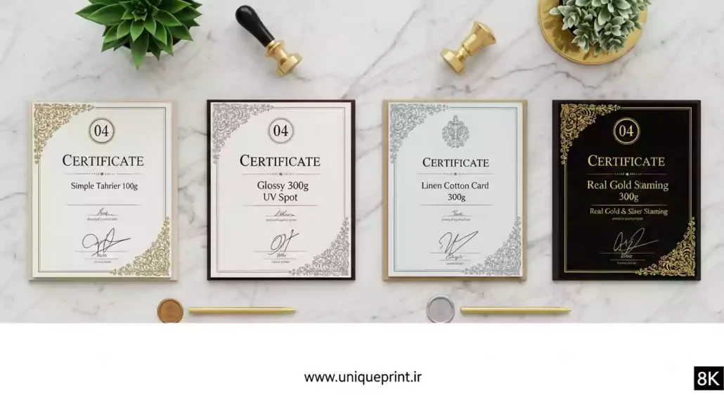 چاپ گواهینامه یا سرتیفیکیت
