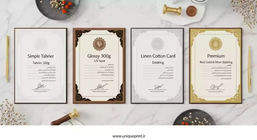 چاپ گواهینامه یا سرتیفیکیت