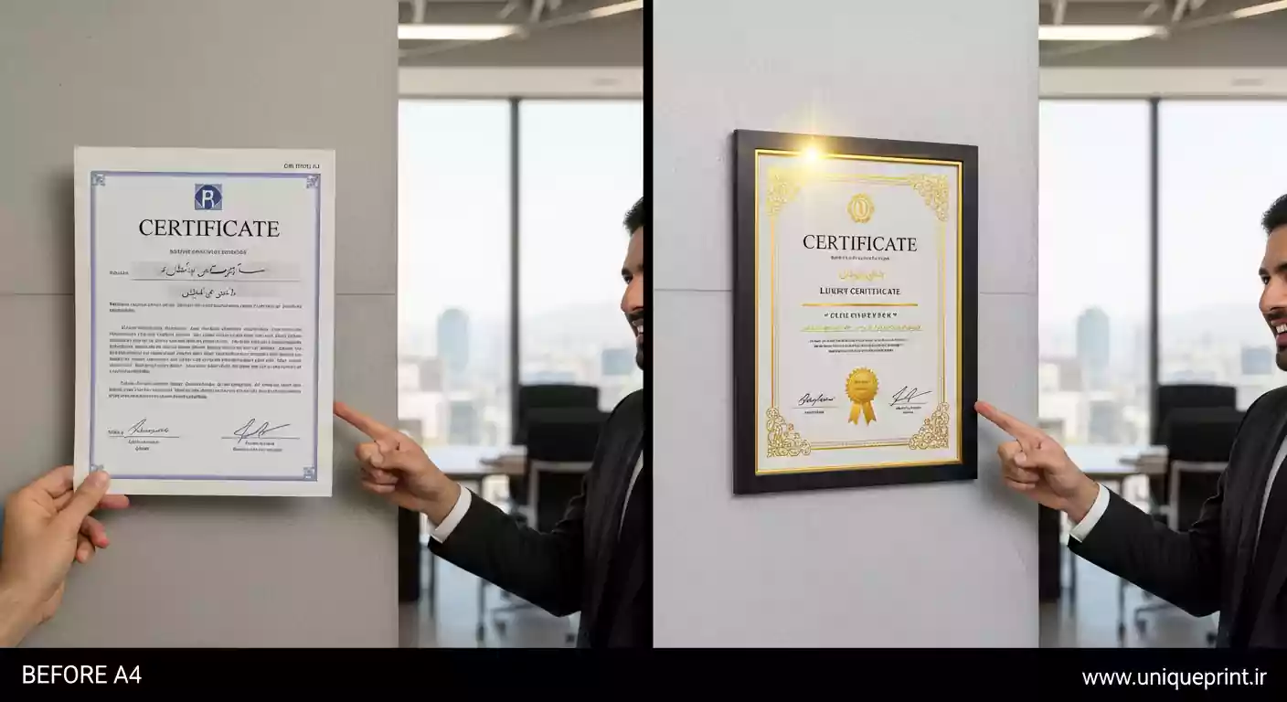 چاپ گواهینامه یا سرتیفیکیت