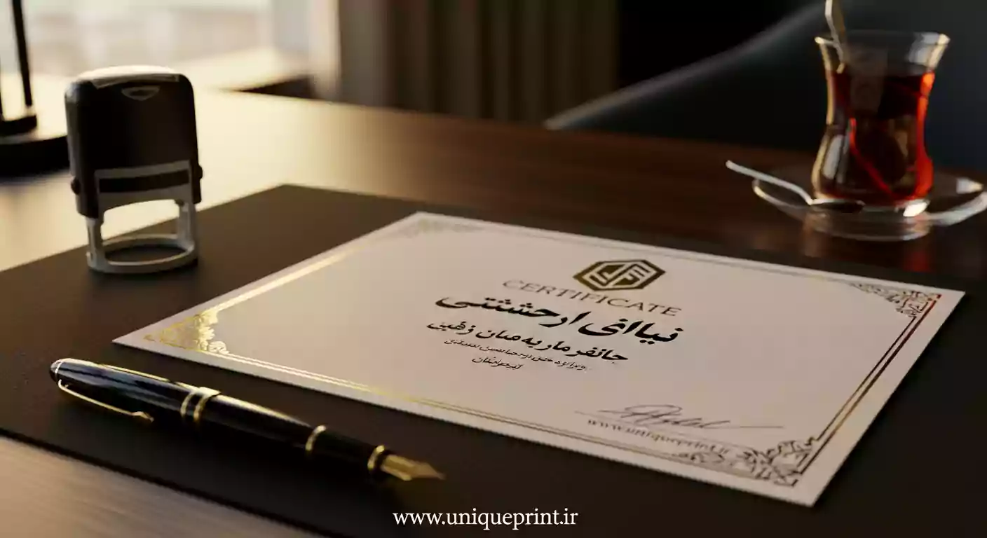 چاپ گواهینامه یا سرتیفیکیت