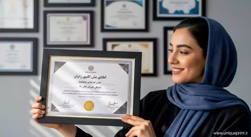 چاپ گواهینامه یا سرتیفیکیت