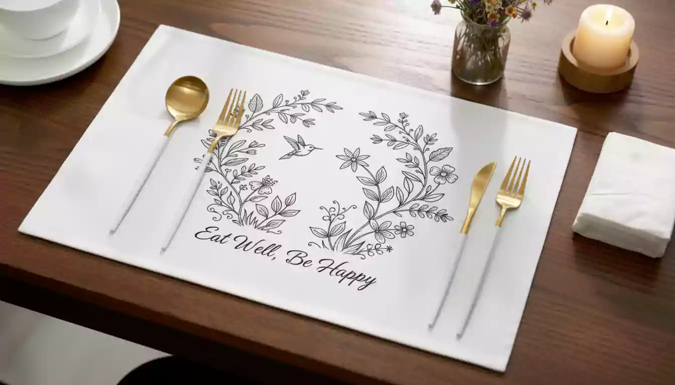 چاپ زیر بشقابی کافه رستوران