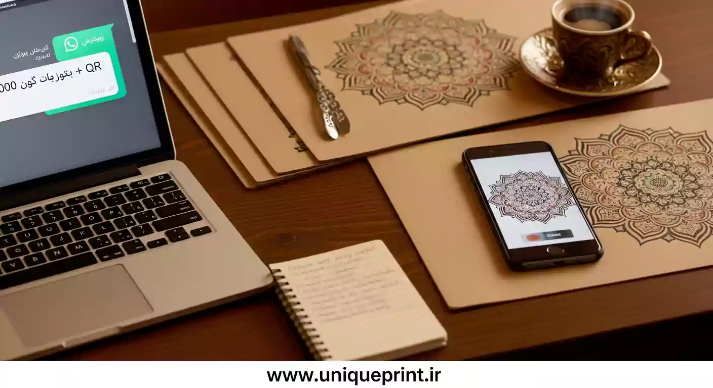 چاپ زیر بشقابی کافه رستوران