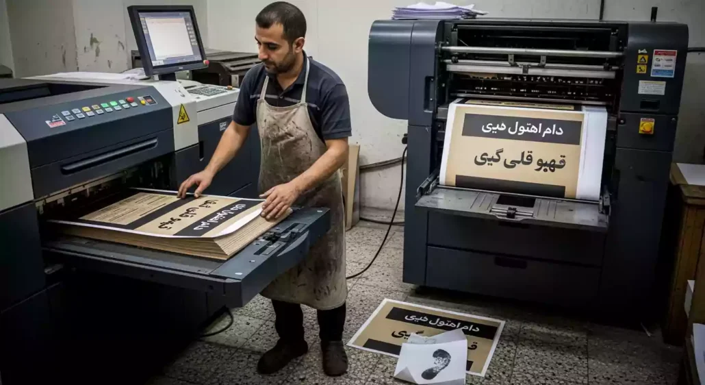 چاپ کاغذ کف پایی کارواش