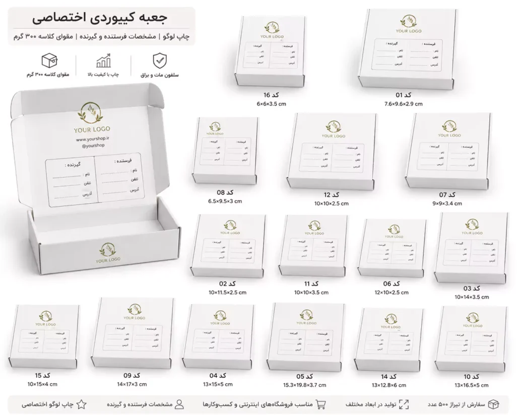 چاپ لوگو روی جعبه