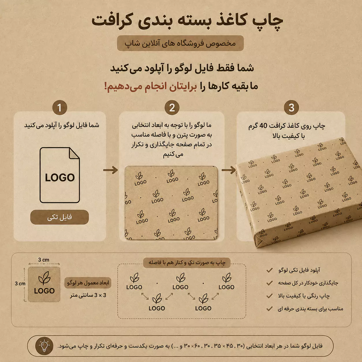 چاپ کاغذ بسته بندی کرافت